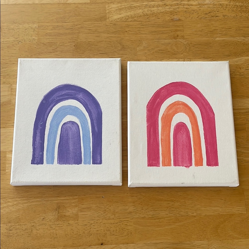 Colorful Rainbow Canvas Art Set